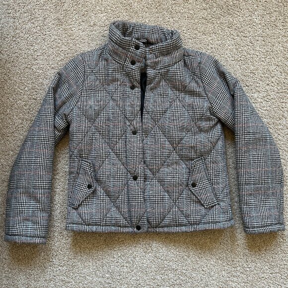 A New Day | Plaid Quilted Puffer Coat - Picture 1 of 5